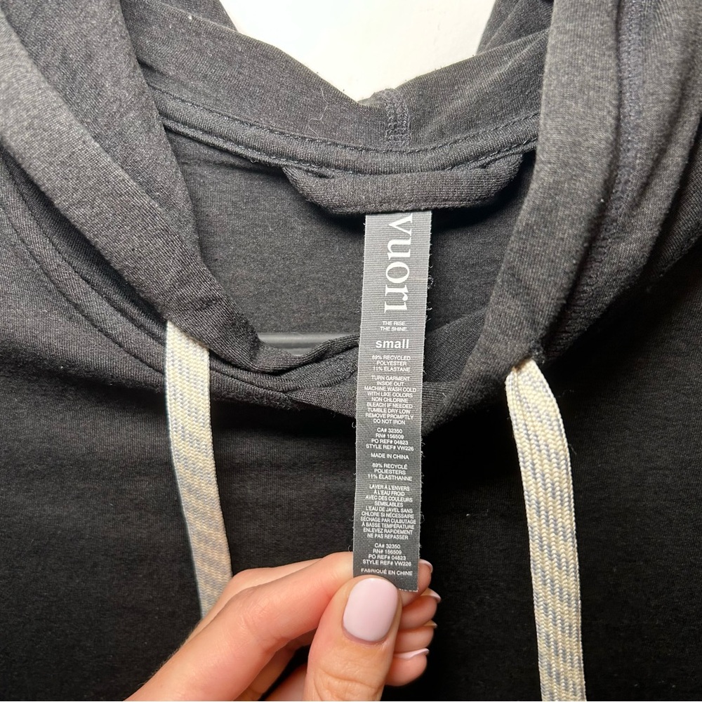 Vuori Halo Essential Hoodie Black Heather Size Small - Picture 6 of 8